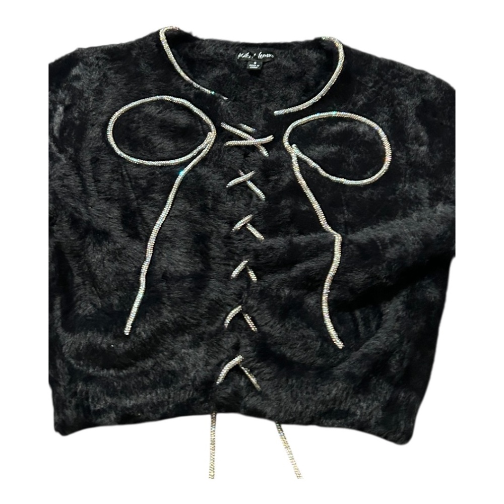 NWT For Love and Lemons Fur Mini Skirt Shirt Set Size S New with Tag - Picture 2 of 7